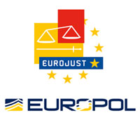 Eurojust and Europol logos