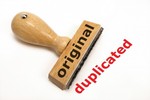 Original stamp, duplicated print Original stamp, duplicated print