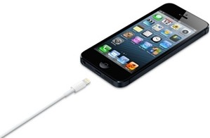 Apple iPhone with Lightning cable