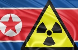 Nuclear symbol on North Korean flag