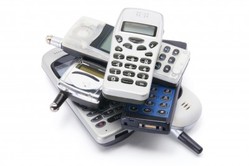 Pile of cellphones