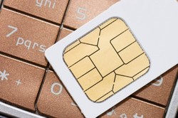 SIM card and cellphone