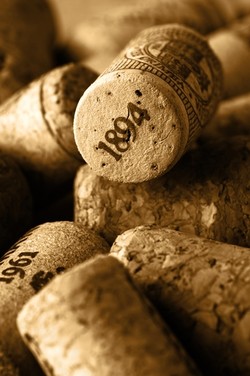 Vintage wine corks