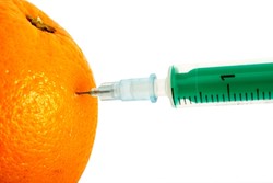Syringe in orange Syringe in orange