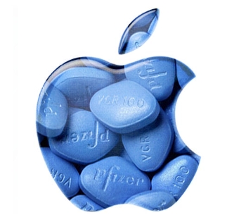 Apple logo with Viagra filling