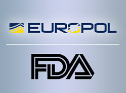 Europol and FDA logos