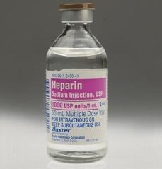 Big heparin bottle