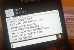 Sproxil, GSK message on phone
