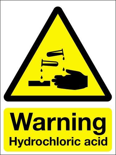 Hydrochloric acid sign