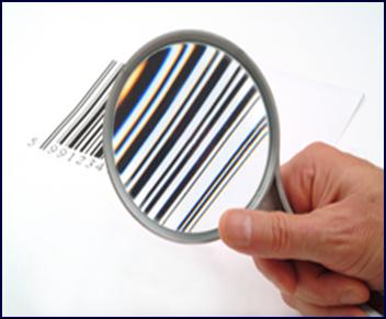 Magnified barcode