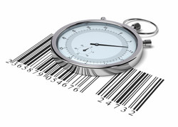 Barcode and stopwatch