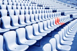Rows of seats - two highlighted